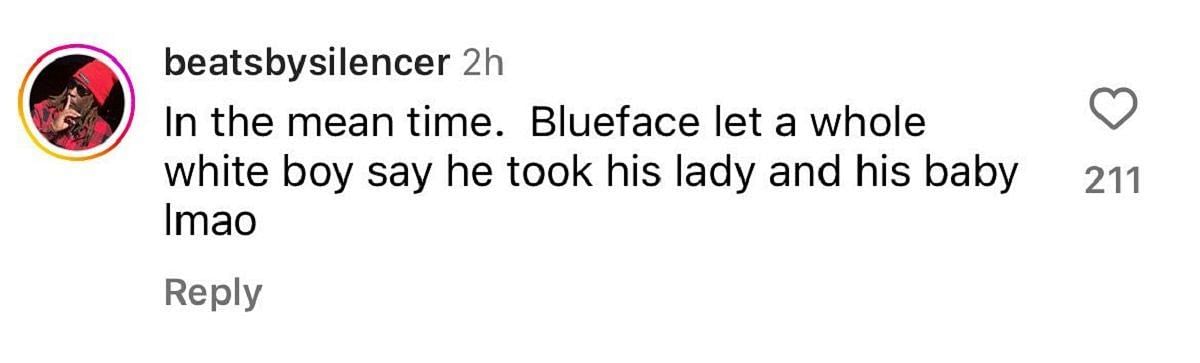 Another user comments on Blue (image via @beatsbysilencer on Instagram)